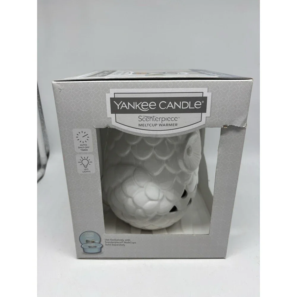 Yankee Candle Owl Scenterpiece Wax Warmer With LED LIGHTS NEW IN BOX!